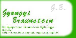 gyongyi braunstein business card